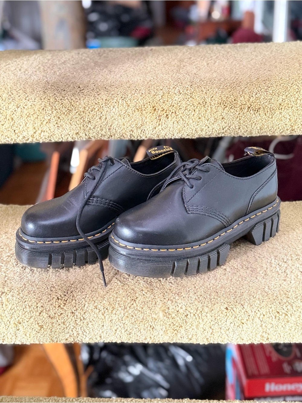 Dr. Martens audrick nappa leather platform shoes
